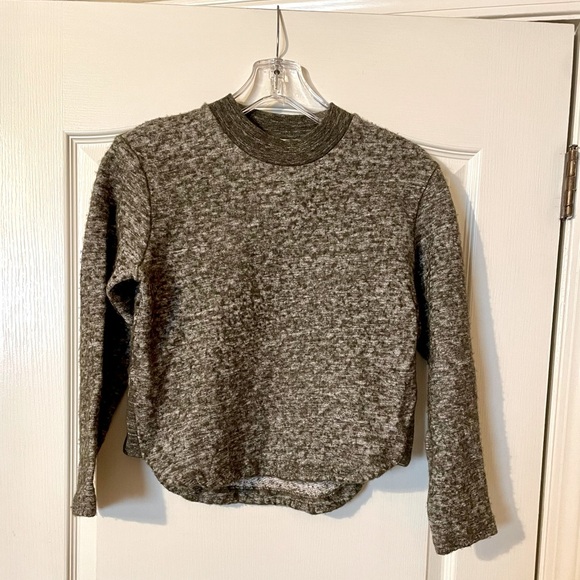 Norse Projects Women's Thick Wool Blend Cropped Casual Sweater Army Green Size M - Picture 1 of 8
